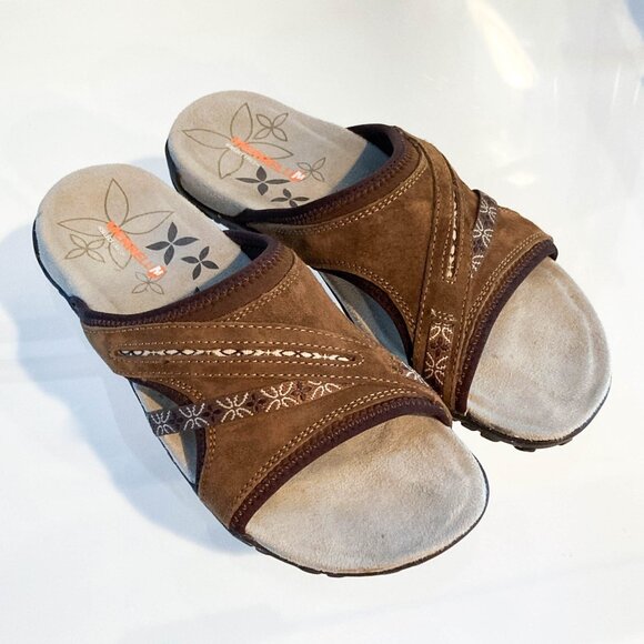 New! Merrell Terran Slide Comfort Sandals - Dark Earth/Brown - Size 7M - Picture 2 of 7